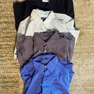Lot of Seven (7) Men’s Dress Shirts Hilfiger Calvin Klein Express JA Bank Etc